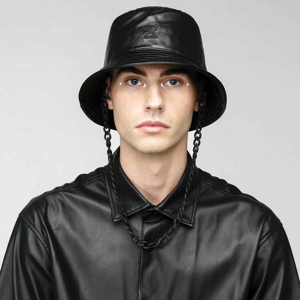 Chain Faux Leather Bucket-Kangol Outlet