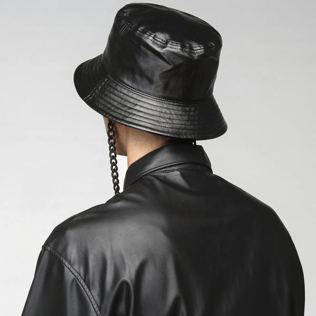 Chain Faux Leather Bucket-Kangol Outlet