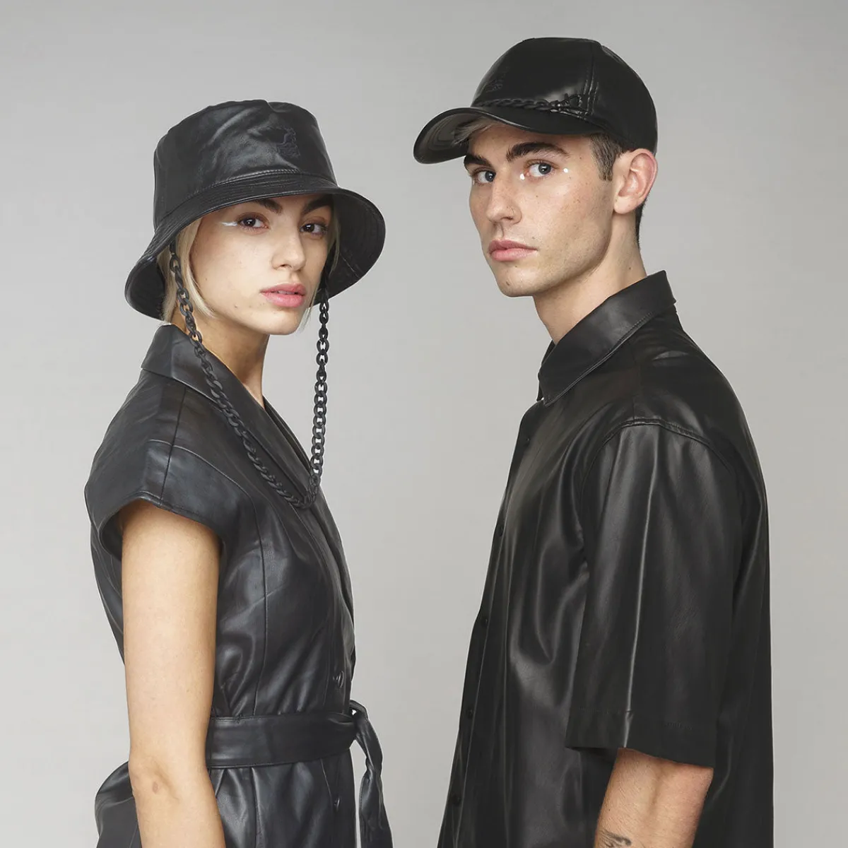 Chain Faux Leather Bucket-Kangol Outlet