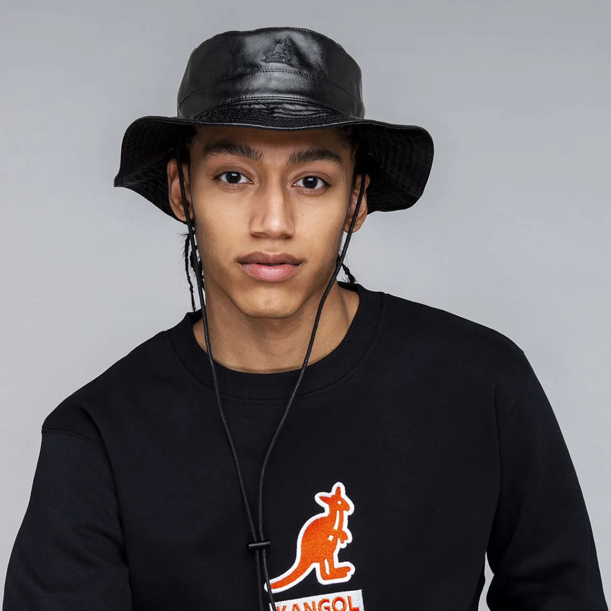 Faux Leather Reversible Bucket-Kangol Discount