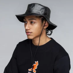 Faux Leather Reversible Bucket-Kangol Discount