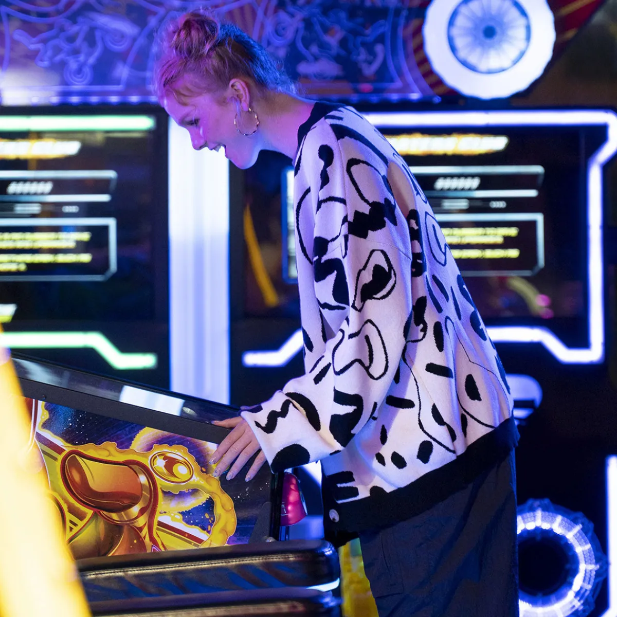 Graffiti Cardigan-Kangol Discount