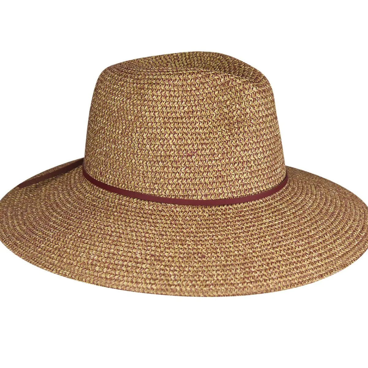 Marled Straw PU Band Fedora-David & Young Best