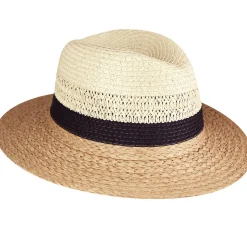Mixed Straw Braided Fedora-David & Young Fashion
