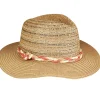 Multi Braided Straw Fedora-David & Young New