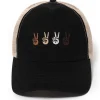 Peace Sign Mesh Back Baseball Cap-PonyFlo Outlet