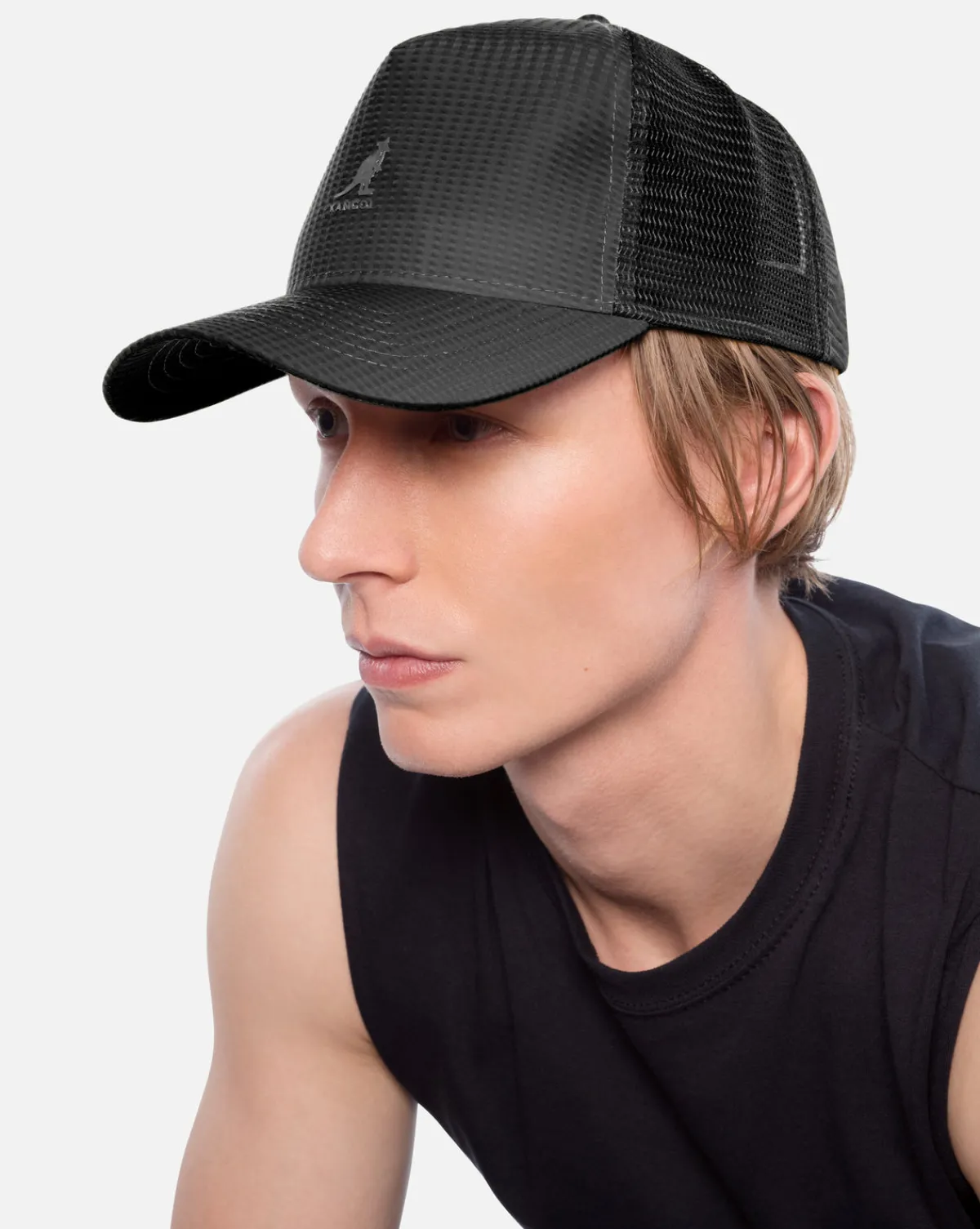Seersucker Mesh Trucker-Kangol Hot